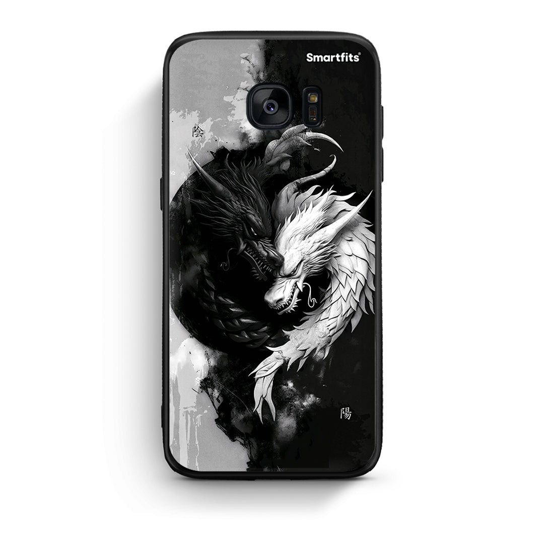 samsung s7 edge Yin Yang Θήκη από τη Smartfits με σχέδιο στο πίσω μέρος και μαύρο περίβλημα | Smartphone case with colorful back and black bezels by Smartfits