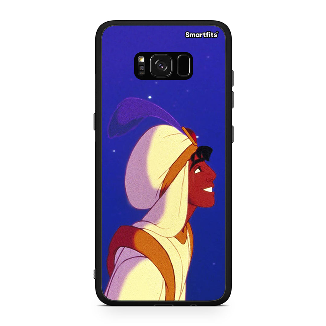 Samsung S8 Alladin And Jasmine Love 1 θήκη από τη Smartfits με σχέδιο στο πίσω μέρος και μαύρο περίβλημα | Smartphone case with colorful back and black bezels by Smartfits