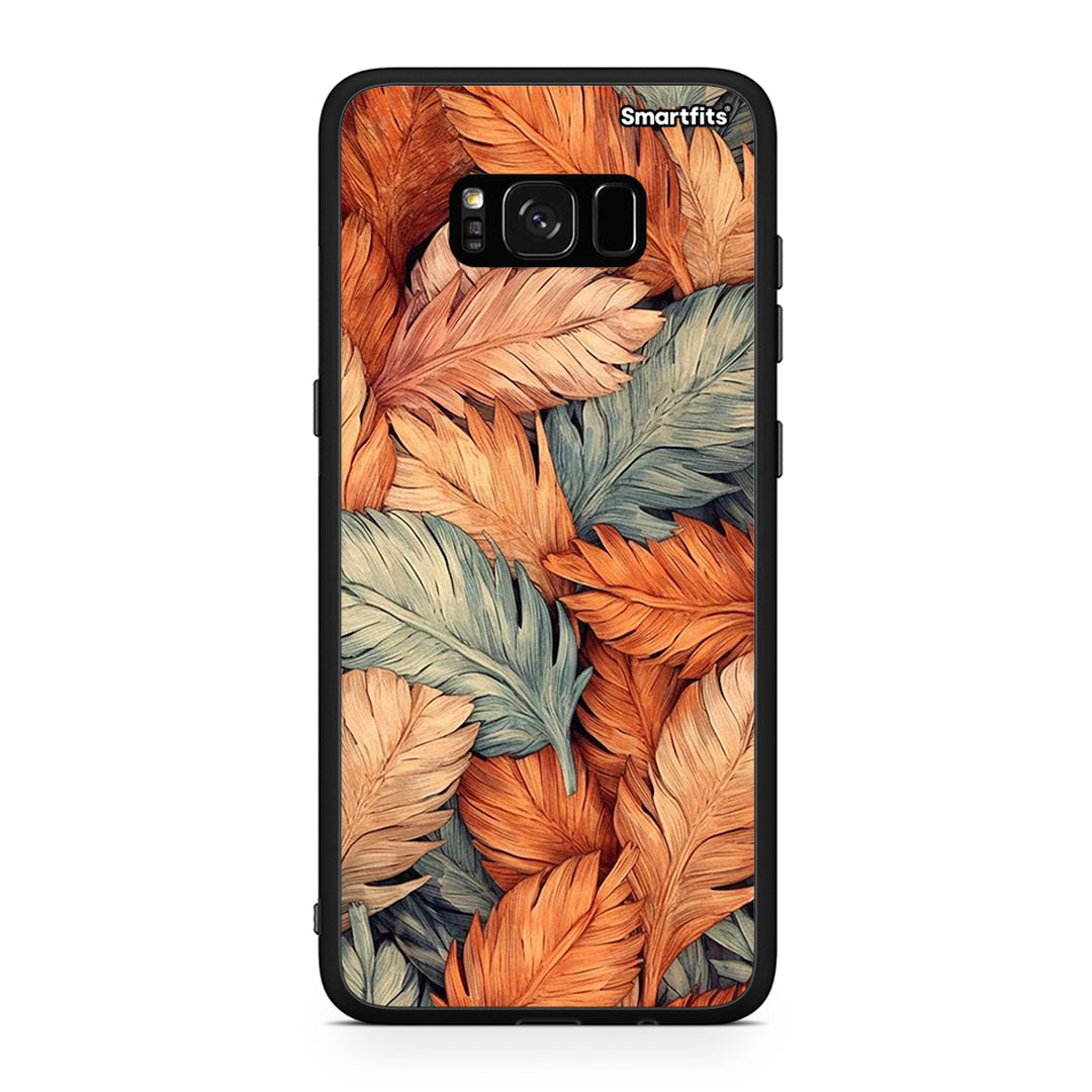 Samsung S8 Autumn Leaves Θήκη από τη Smartfits με σχέδιο στο πίσω μέρος και μαύρο περίβλημα | Smartphone case with colorful back and black bezels by Smartfits