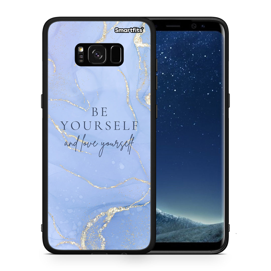 Θήκη Samsung S8 Be Yourself από τη Smartfits με σχέδιο στο πίσω μέρος και μαύρο περίβλημα | Samsung S8 Be Yourself case with colorful back and black bezels