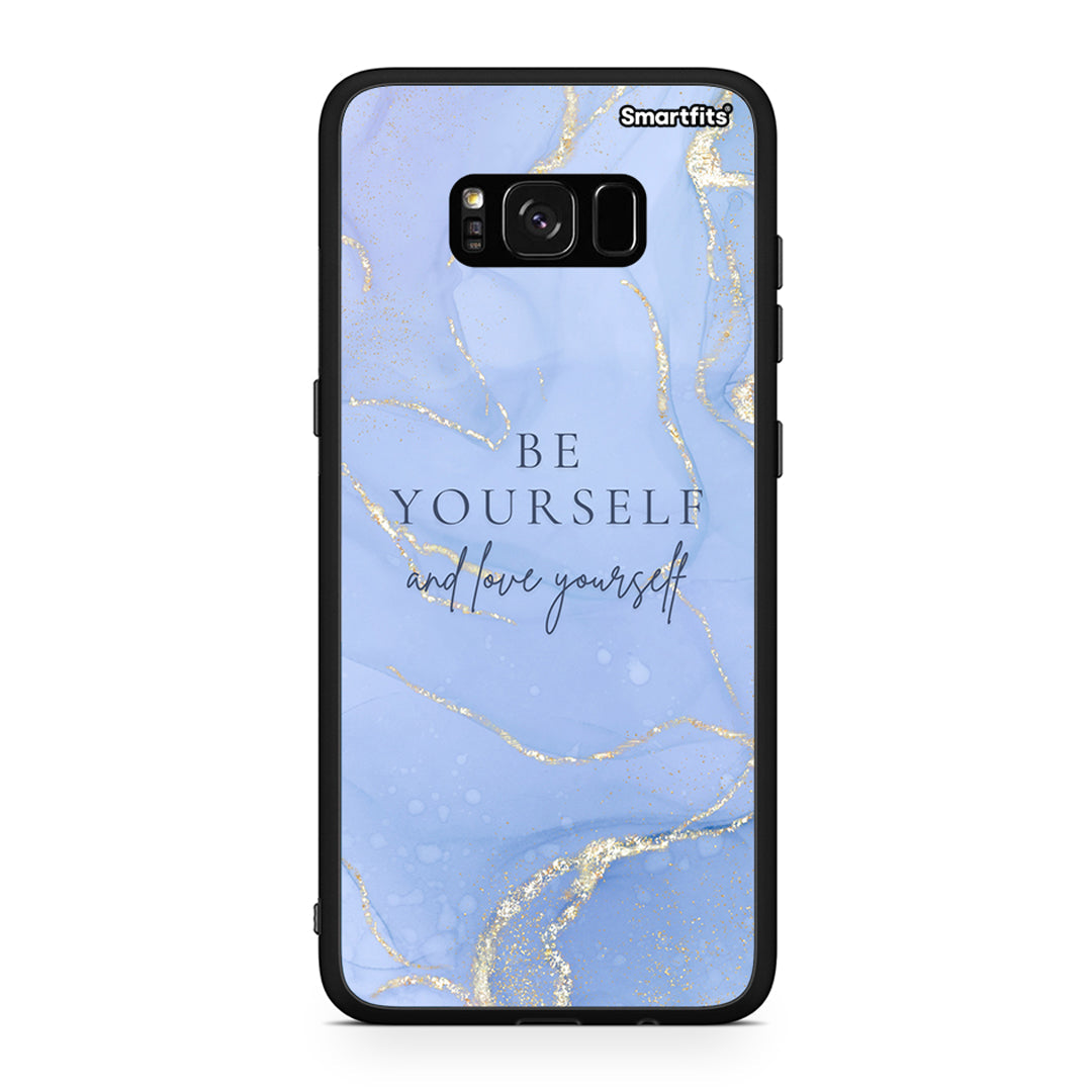 Samsung S8 Be Yourself θήκη από τη Smartfits με σχέδιο στο πίσω μέρος και μαύρο περίβλημα | Smartphone case with colorful back and black bezels by Smartfits
