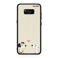 Thumbnail for Samsung S8 Dalmatians Love θήκη από τη Smartfits με σχέδιο στο πίσω μέρος και μαύρο περίβλημα | Smartphone case with colorful back and black bezels by Smartfits