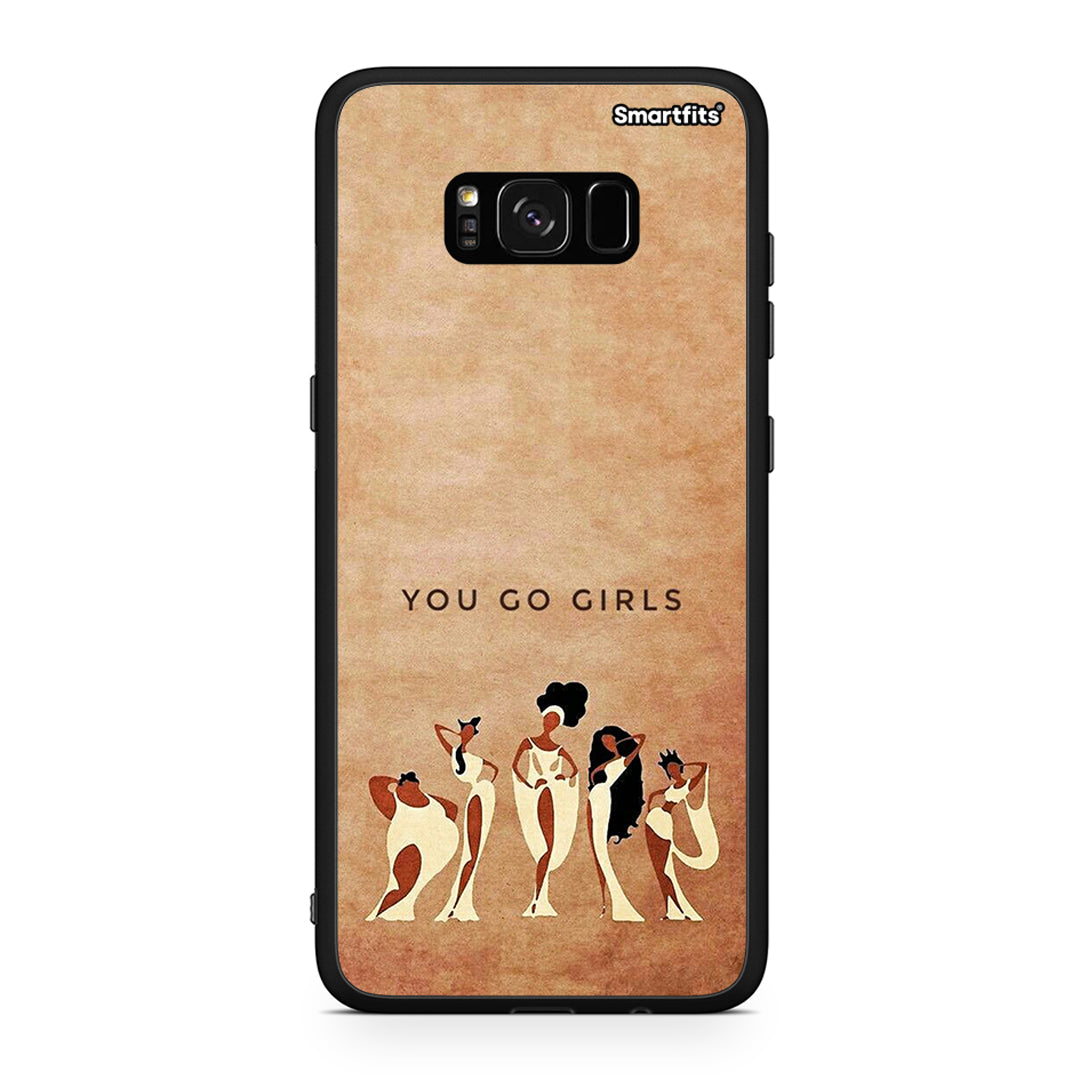 Samsung S8 You Go Girl θήκη από τη Smartfits με σχέδιο στο πίσω μέρος και μαύρο περίβλημα | Smartphone case with colorful back and black bezels by Smartfits