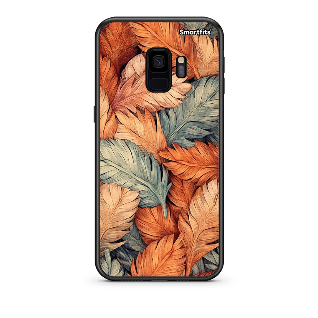 samsung s9 Autumn Leaves Θήκη από τη Smartfits με σχέδιο στο πίσω μέρος και μαύρο περίβλημα | Smartphone case with colorful back and black bezels by Smartfits
