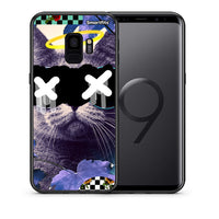 Thumbnail for Θήκη Samsung S9 Cat Collage από τη Smartfits με σχέδιο στο πίσω μέρος και μαύρο περίβλημα | Samsung S9 Cat Collage case with colorful back and black bezels
