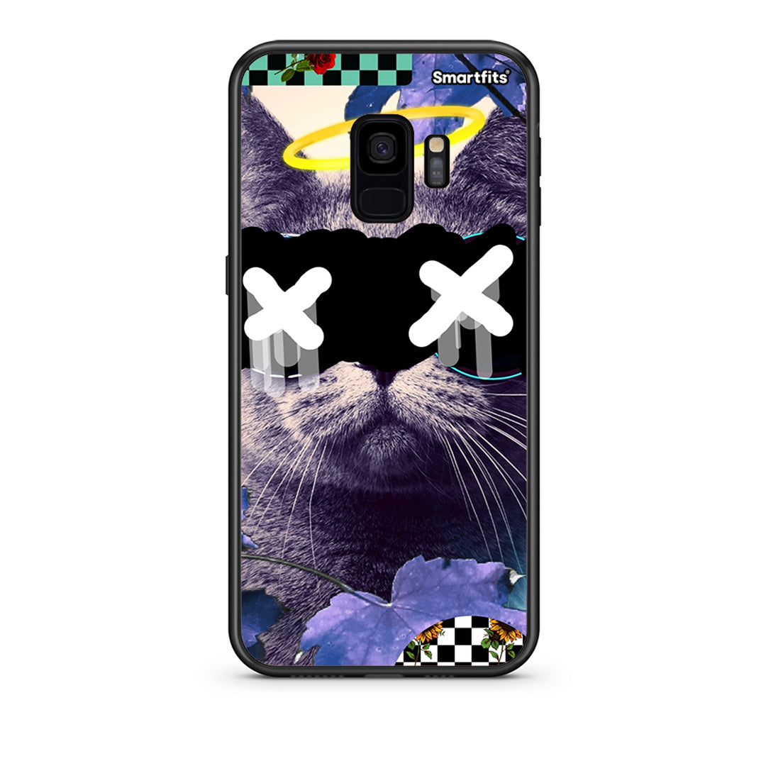 samsung s9 Cat Collage θήκη από τη Smartfits με σχέδιο στο πίσω μέρος και μαύρο περίβλημα | Smartphone case with colorful back and black bezels by Smartfits