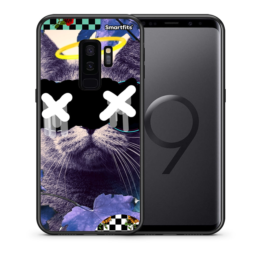 Θήκη Samsung S9 Plus Cat Collage από τη Smartfits με σχέδιο στο πίσω μέρος και μαύρο περίβλημα | Samsung S9 Plus Cat Collage case with colorful back and black bezels