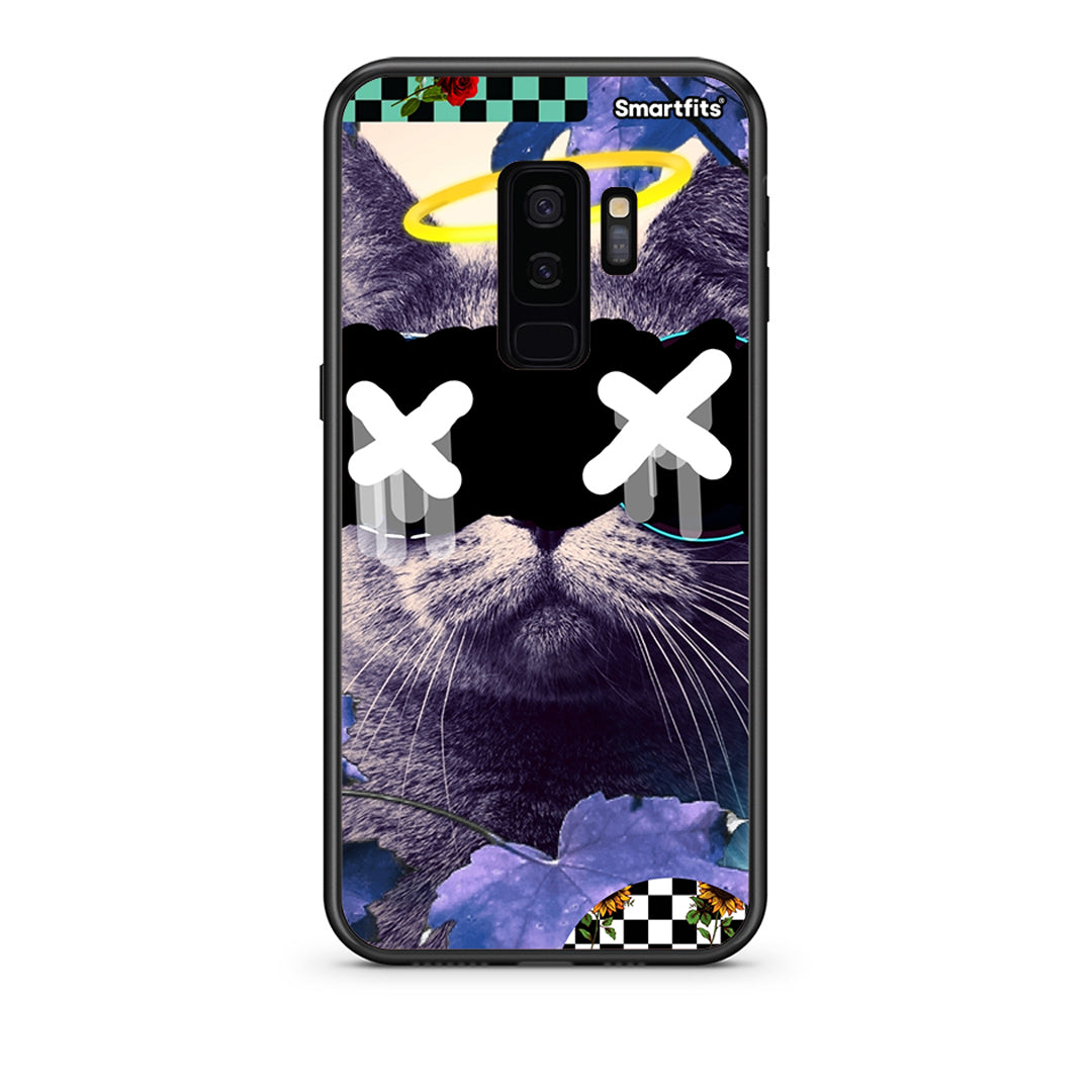 samsung s9 plus Cat Collage θήκη από τη Smartfits με σχέδιο στο πίσω μέρος και μαύρο περίβλημα | Smartphone case with colorful back and black bezels by Smartfits