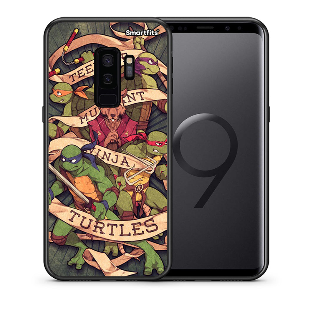 Θήκη Samsung S9 Plus Ninja Turtles από τη Smartfits με σχέδιο στο πίσω μέρος και μαύρο περίβλημα | Samsung S9 Plus Ninja Turtles case with colorful back and black bezels