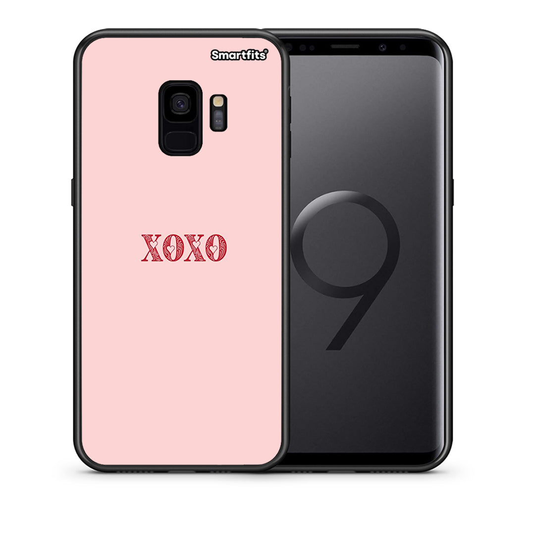 Θήκη Samsung S9 XOXO Love από τη Smartfits με σχέδιο στο πίσω μέρος και μαύρο περίβλημα | Samsung S9 XOXO Love case with colorful back and black bezels