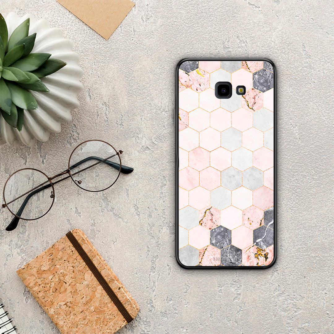 Marble Hexagon Pink - Samsung Galaxy J4+ θήκη