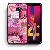Thumbnail for Θήκη Αγίου Βαλεντίνου Samsung J4 Plus Pink Love από τη Smartfits με σχέδιο στο πίσω μέρος και μαύρο περίβλημα | Samsung J4 Plus Pink Love case with colorful back and black bezels