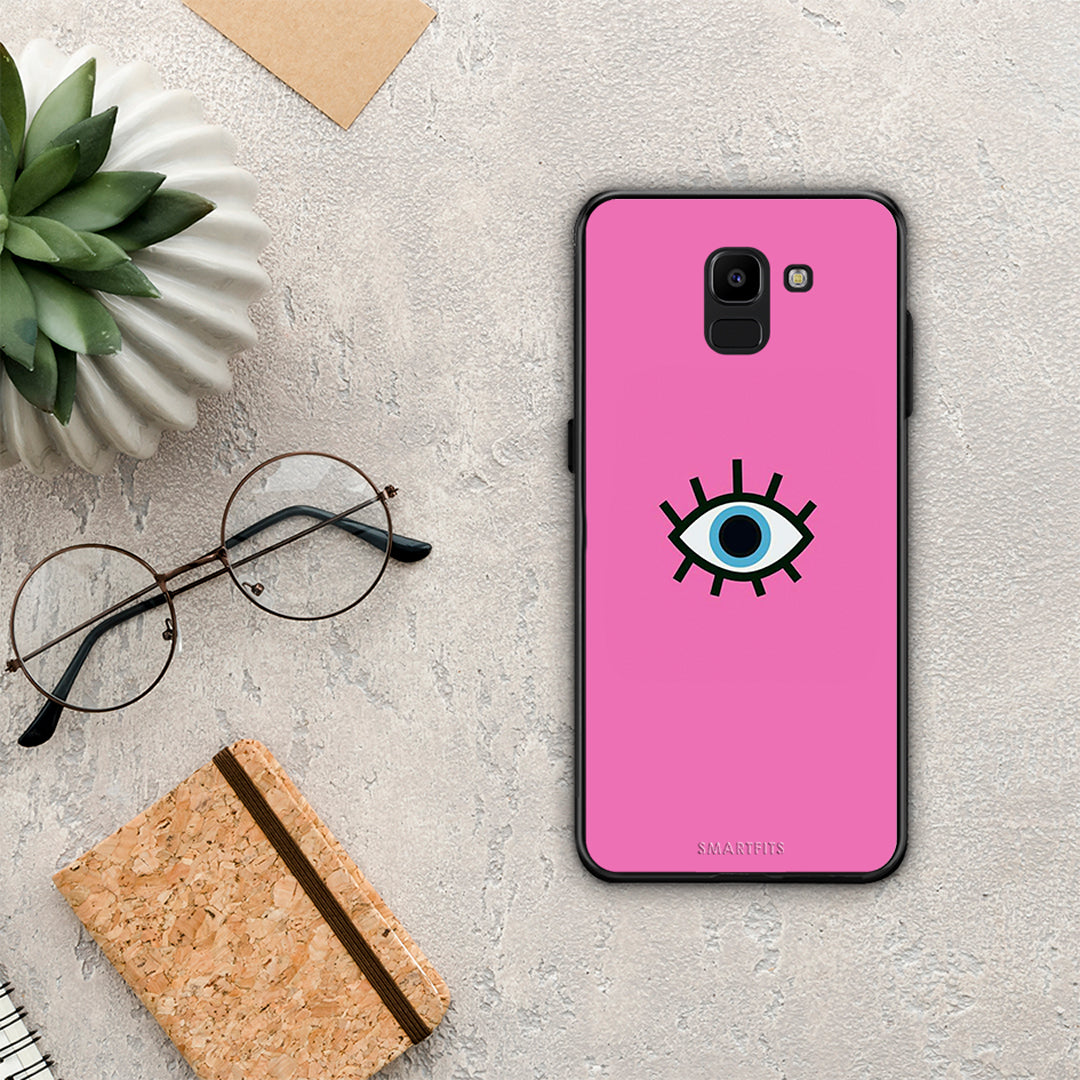 Blue Eye Pink - Samsung Galaxy J6 θήκη