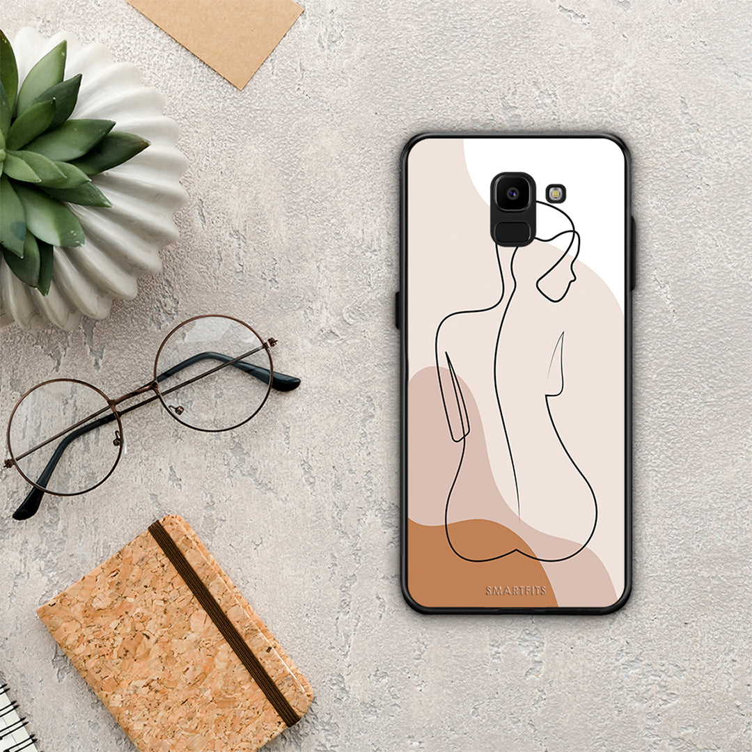 LineArt Woman - Samsung Galaxy J6 θήκη