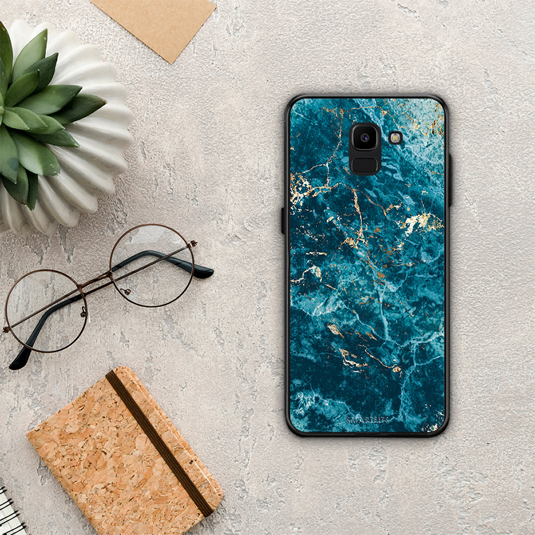 Marble Blue - Samsung Galaxy J6 θήκη