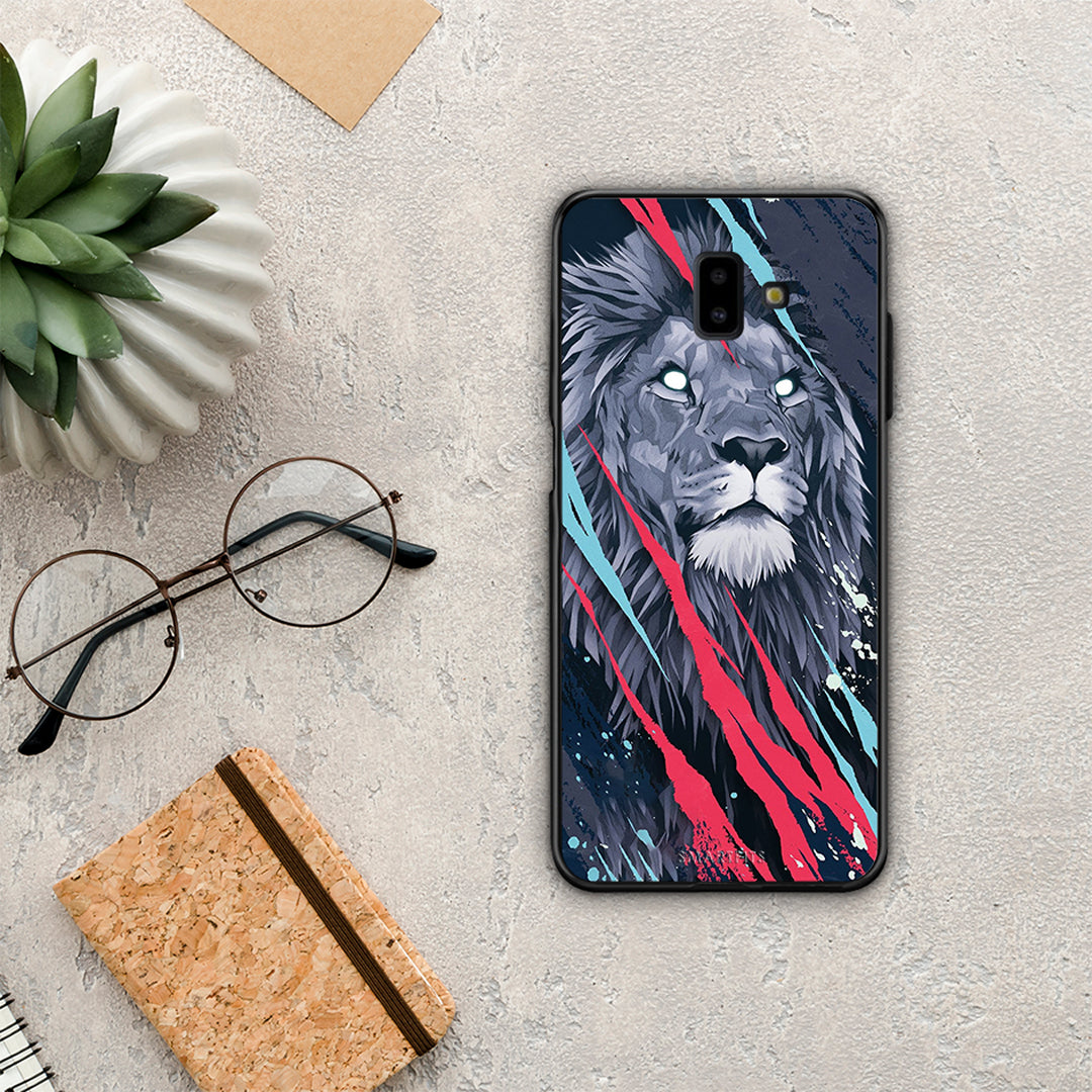 PopArt Lion Designer - Samsung Galaxy J6+ θήκη