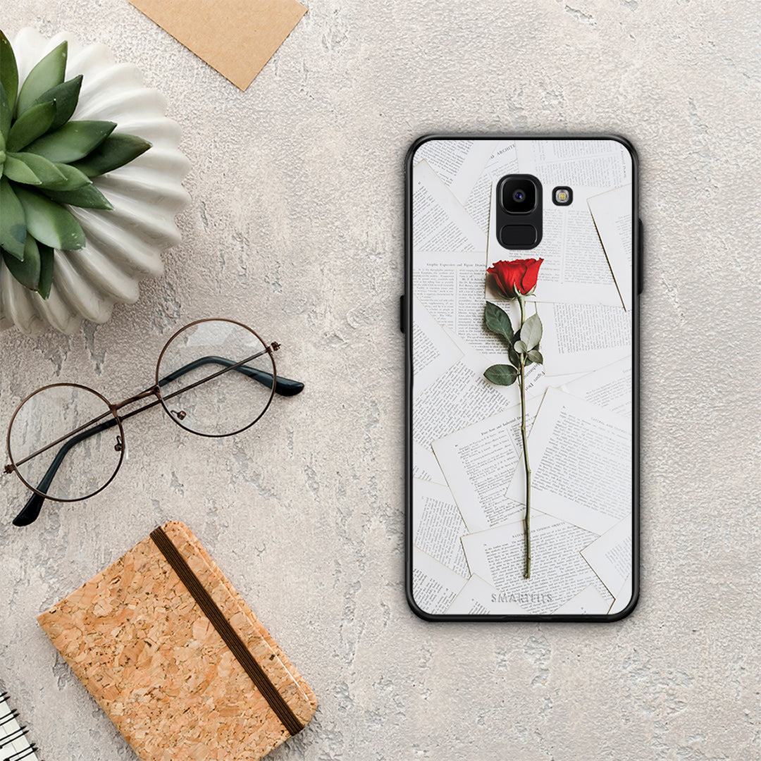 Red Rose - Samsung Galaxy J6 θήκη