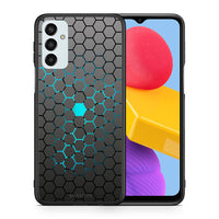 Thumbnail for Θήκη Samsung M13 Hexagonal Geometric από τη Smartfits με σχέδιο στο πίσω μέρος και μαύρο περίβλημα | Samsung M13 Hexagonal Geometric case with colorful back and black bezels