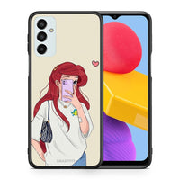Thumbnail for Θήκη Samsung M13 Walking Mermaid από τη Smartfits με σχέδιο στο πίσω μέρος και μαύρο περίβλημα | Samsung M13 Walking Mermaid case with colorful back and black bezels