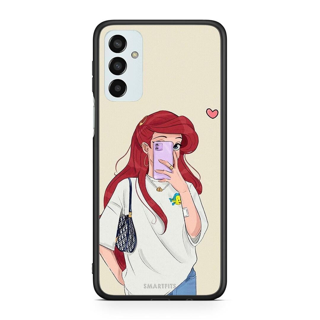 Samsung M13 Walking Mermaid Θήκη από τη Smartfits με σχέδιο στο πίσω μέρος και μαύρο περίβλημα | Smartphone case with colorful back and black bezels by Smartfits