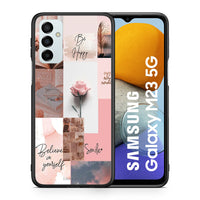 Thumbnail for Θήκη Samsung M23 Aesthetic Collage από τη Smartfits με σχέδιο στο πίσω μέρος και μαύρο περίβλημα | Samsung M23 Aesthetic Collage case with colorful back and black bezels