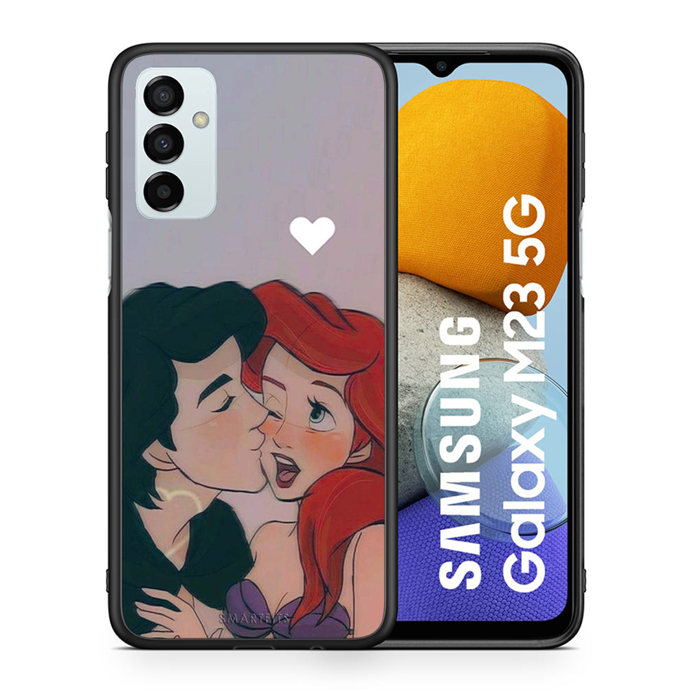Θήκη Αγίου Βαλεντίνου Samsung M23 Mermaid Love από τη Smartfits με σχέδιο στο πίσω μέρος και μαύρο περίβλημα | Samsung M23 Mermaid Love case with colorful back and black bezels