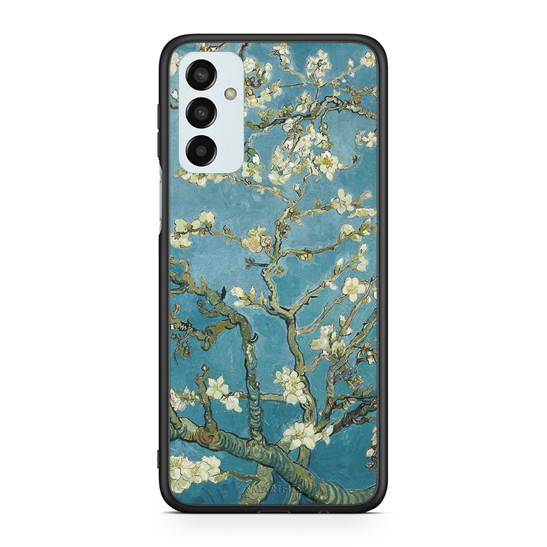 Samsung M23 White Blossoms θήκη από τη Smartfits με σχέδιο στο πίσω μέρος και μαύρο περίβλημα | Smartphone case with colorful back and black bezels by Smartfits