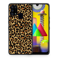 Thumbnail for Θήκη Samsung M31 Leopard Animal από τη Smartfits με σχέδιο στο πίσω μέρος και μαύρο περίβλημα | Samsung M31 Leopard Animal case with colorful back and black bezels