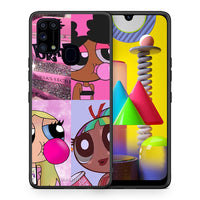 Thumbnail for Θήκη Αγίου Βαλεντίνου Samsung M31 Bubble Girls από τη Smartfits με σχέδιο στο πίσω μέρος και μαύρο περίβλημα | Samsung M31 Bubble Girls case with colorful back and black bezels