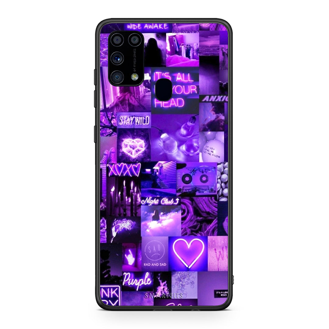 Samsung M31 Collage Stay Wild Θήκη Αγίου Βαλεντίνου από τη Smartfits με σχέδιο στο πίσω μέρος και μαύρο περίβλημα | Smartphone case with colorful back and black bezels by Smartfits