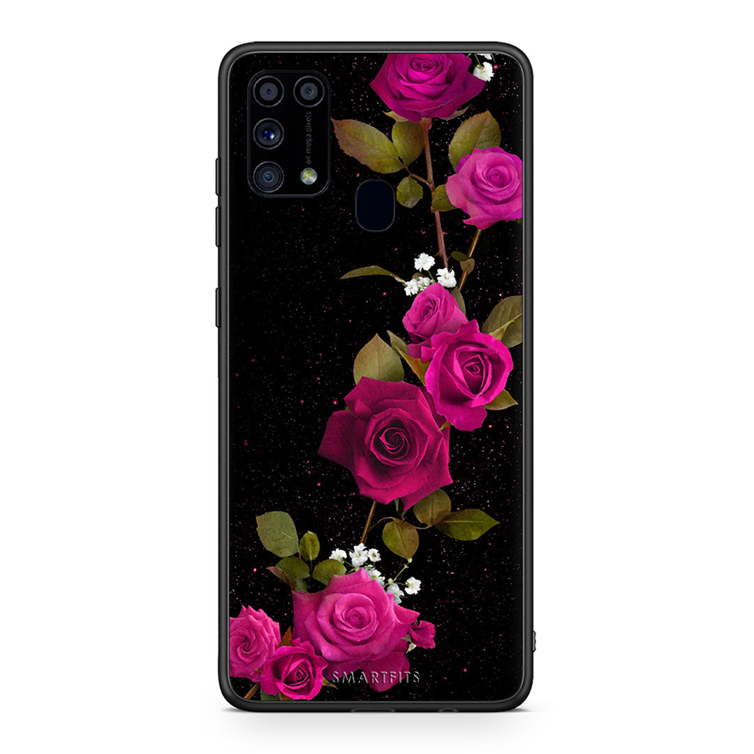 4 - Samsung M31 Red Roses Flower case, cover, bumper