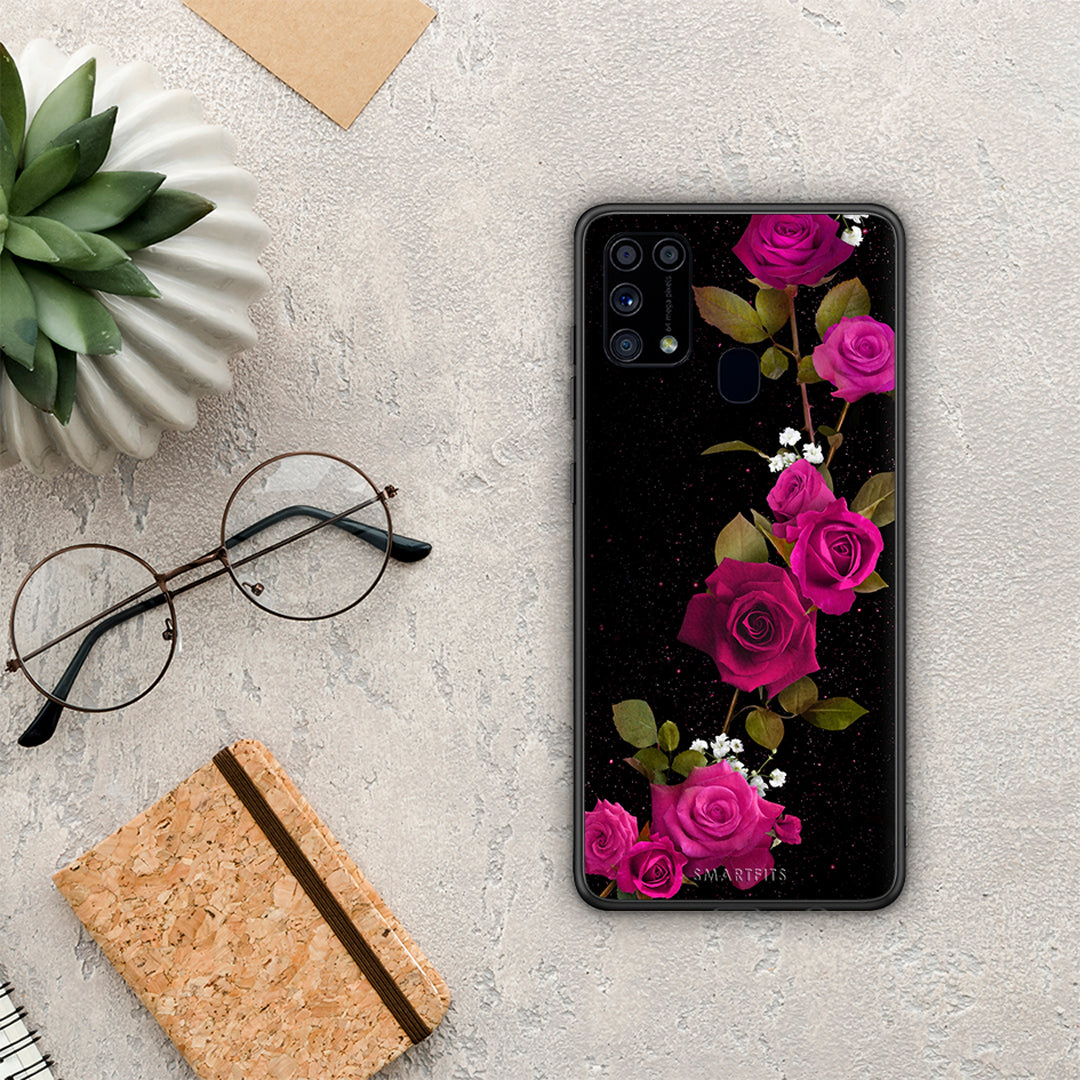 Flower Red Roses - Samsung Galaxy M31 θήκη