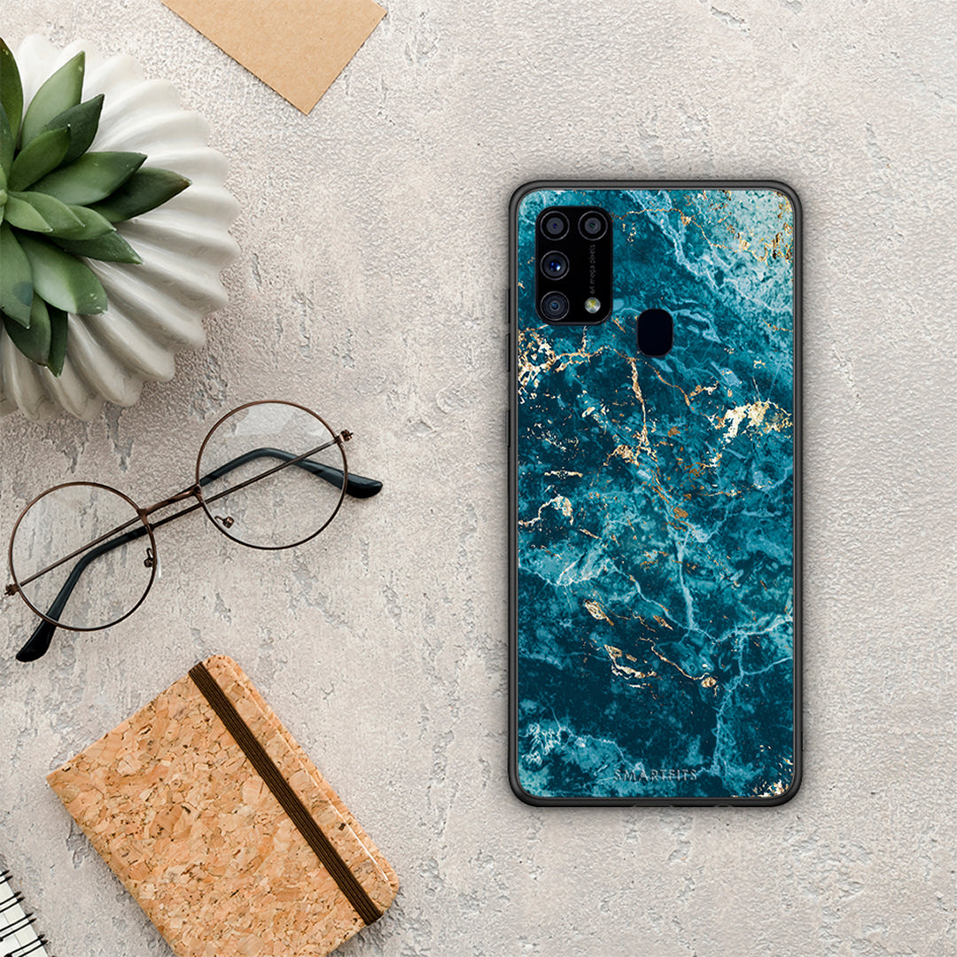 Marble Blue - Samsung Galaxy M31 θήκη