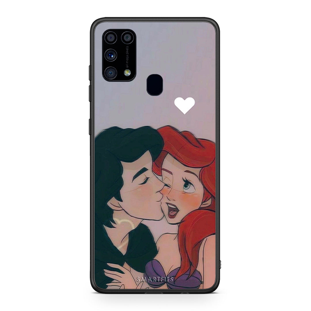 Samsung M31 Mermaid Love Θήκη Αγίου Βαλεντίνου από τη Smartfits με σχέδιο στο πίσω μέρος και μαύρο περίβλημα | Smartphone case with colorful back and black bezels by Smartfits