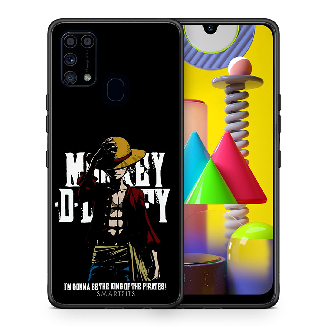 Θήκη Samsung M31 Pirate King από τη Smartfits με σχέδιο στο πίσω μέρος και μαύρο περίβλημα | Samsung M31 Pirate King case with colorful back and black bezels