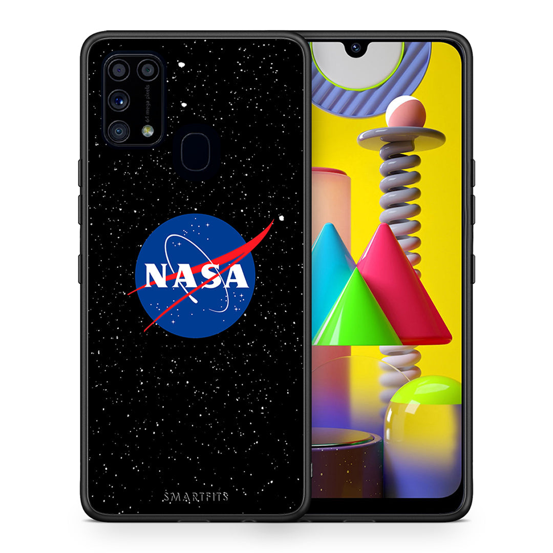 Θήκη Samsung M31 NASA PopArt από τη Smartfits με σχέδιο στο πίσω μέρος και μαύρο περίβλημα | Samsung M31 NASA PopArt case with colorful back and black bezels
