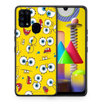 Thumbnail for Θήκη Samsung M31 Sponge PopArt από τη Smartfits με σχέδιο στο πίσω μέρος και μαύρο περίβλημα | Samsung M31 Sponge PopArt case with colorful back and black bezels