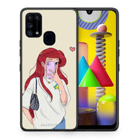 Thumbnail for Θήκη Samsung M31 Walking Mermaid από τη Smartfits με σχέδιο στο πίσω μέρος και μαύρο περίβλημα | Samsung M31 Walking Mermaid case with colorful back and black bezels