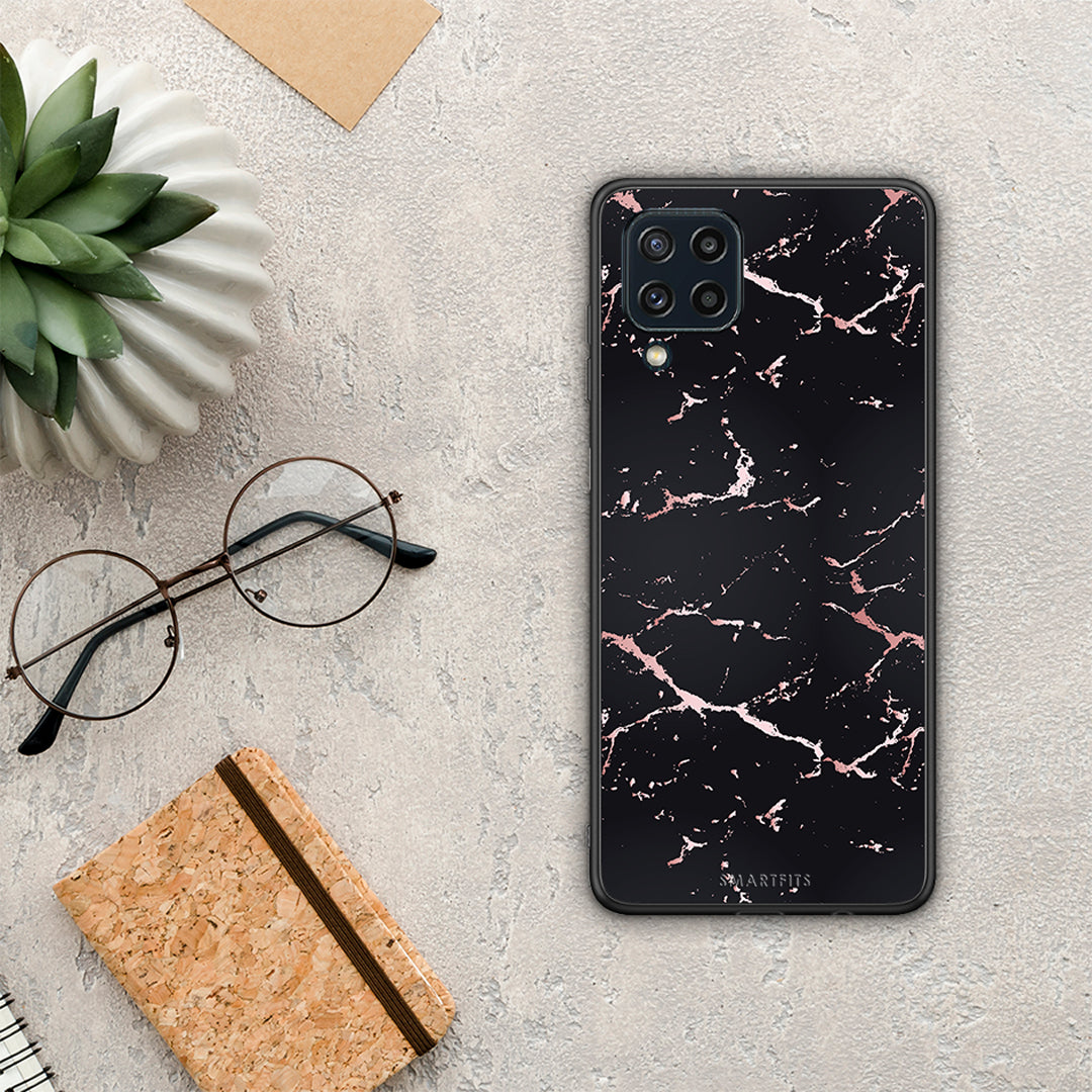 Marble Black Rosegold - Samsung Galaxy M32 4G / M22 θήκη
