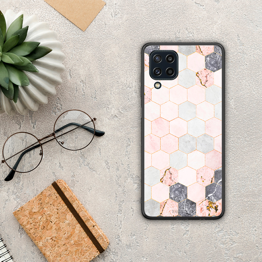 Marble Hexagon Pink - Samsung Galaxy M32 4G / M22 θήκη