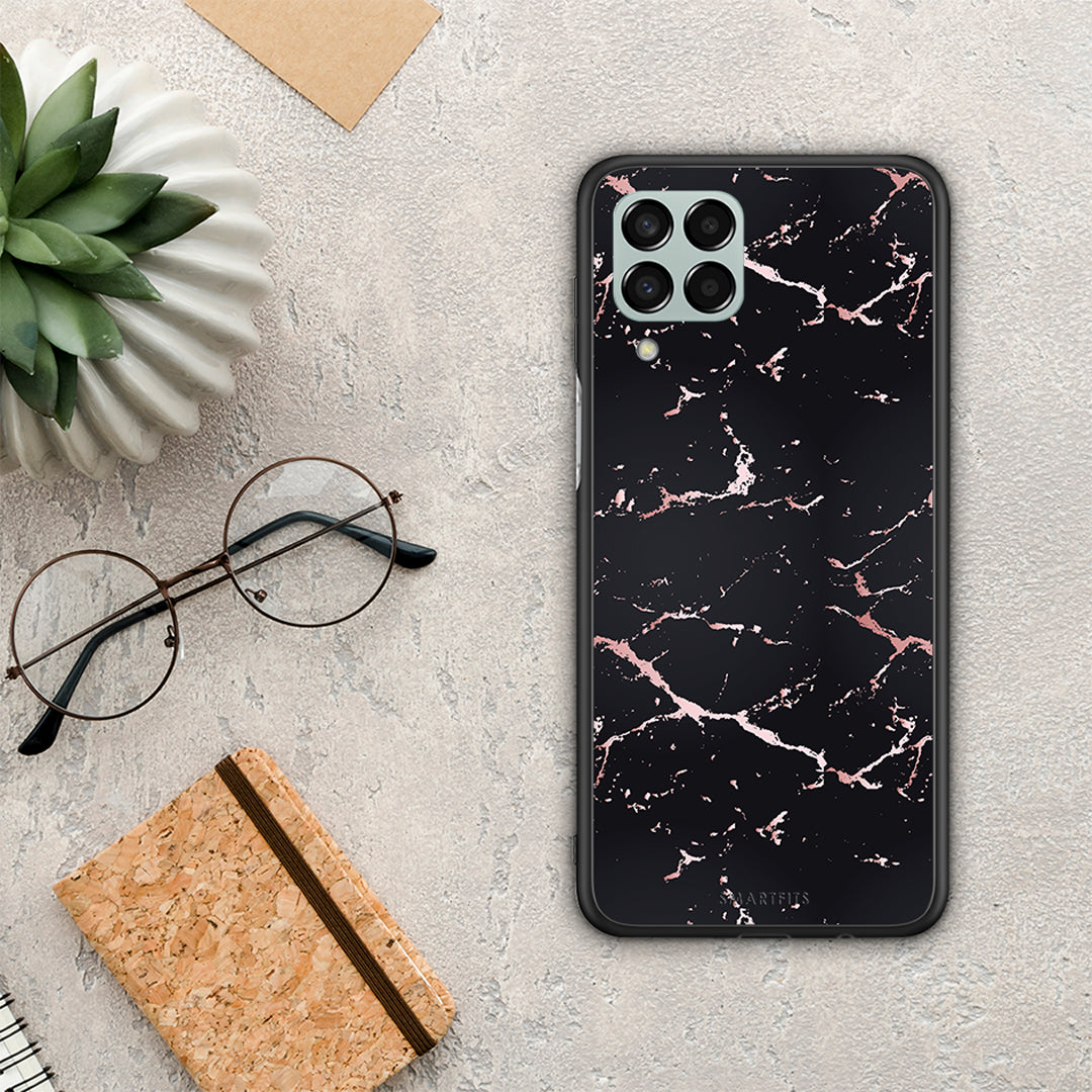 Marble Black Rosegold - Samsung Galaxy M33 θήκη