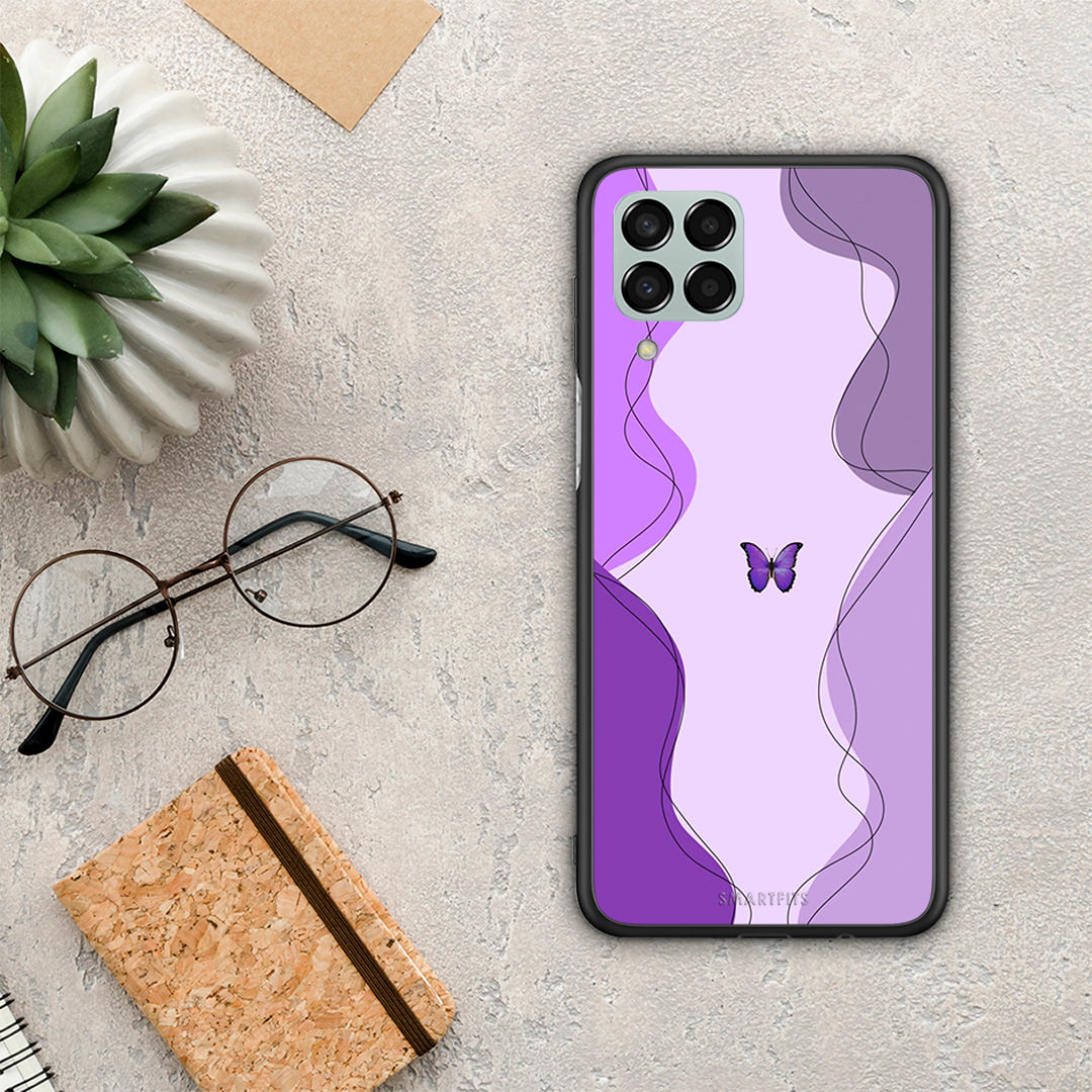 Purple Mariposa - Samsung Galaxy M33 θήκη