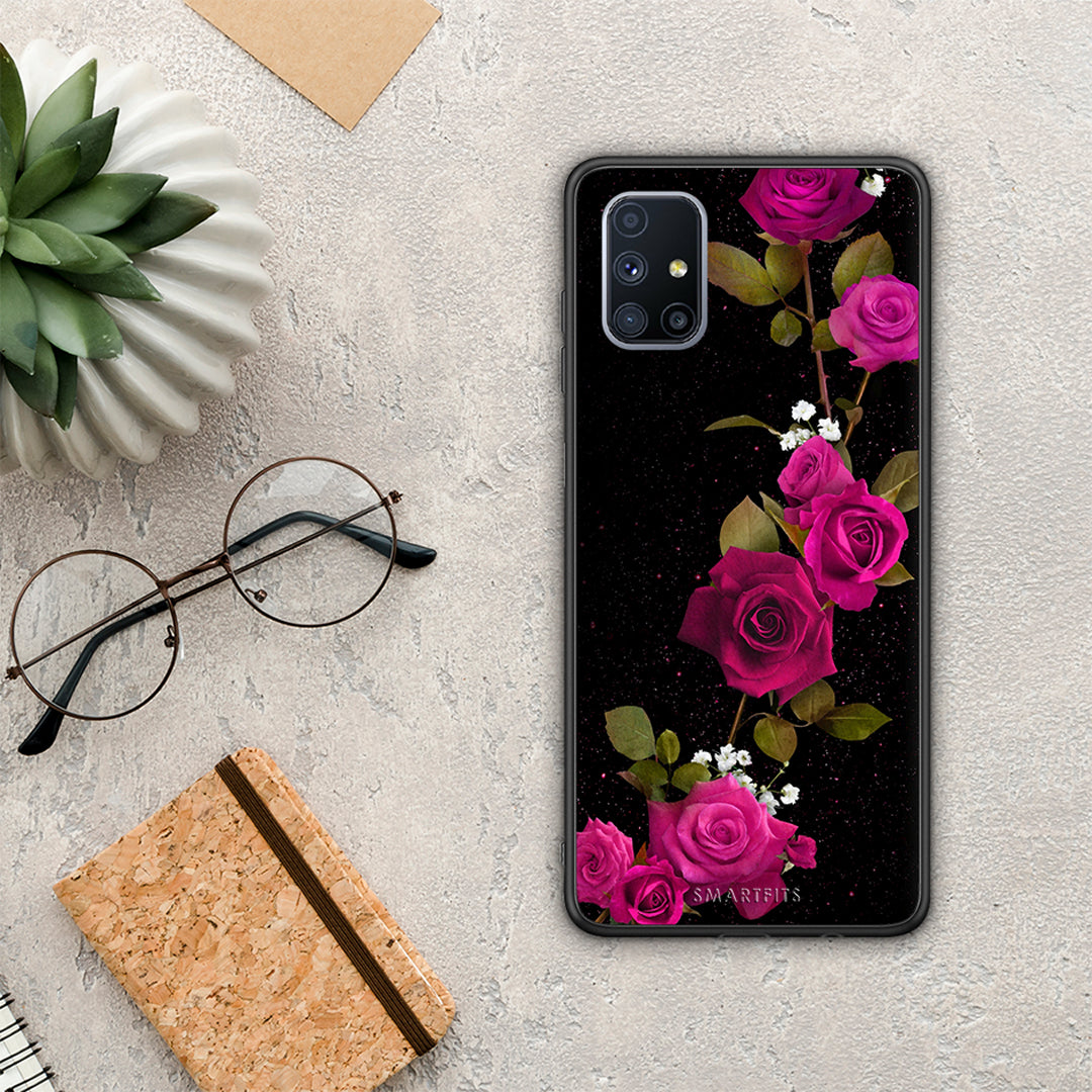 Flower Red Roses - Samsung Galaxy M51 θήκη