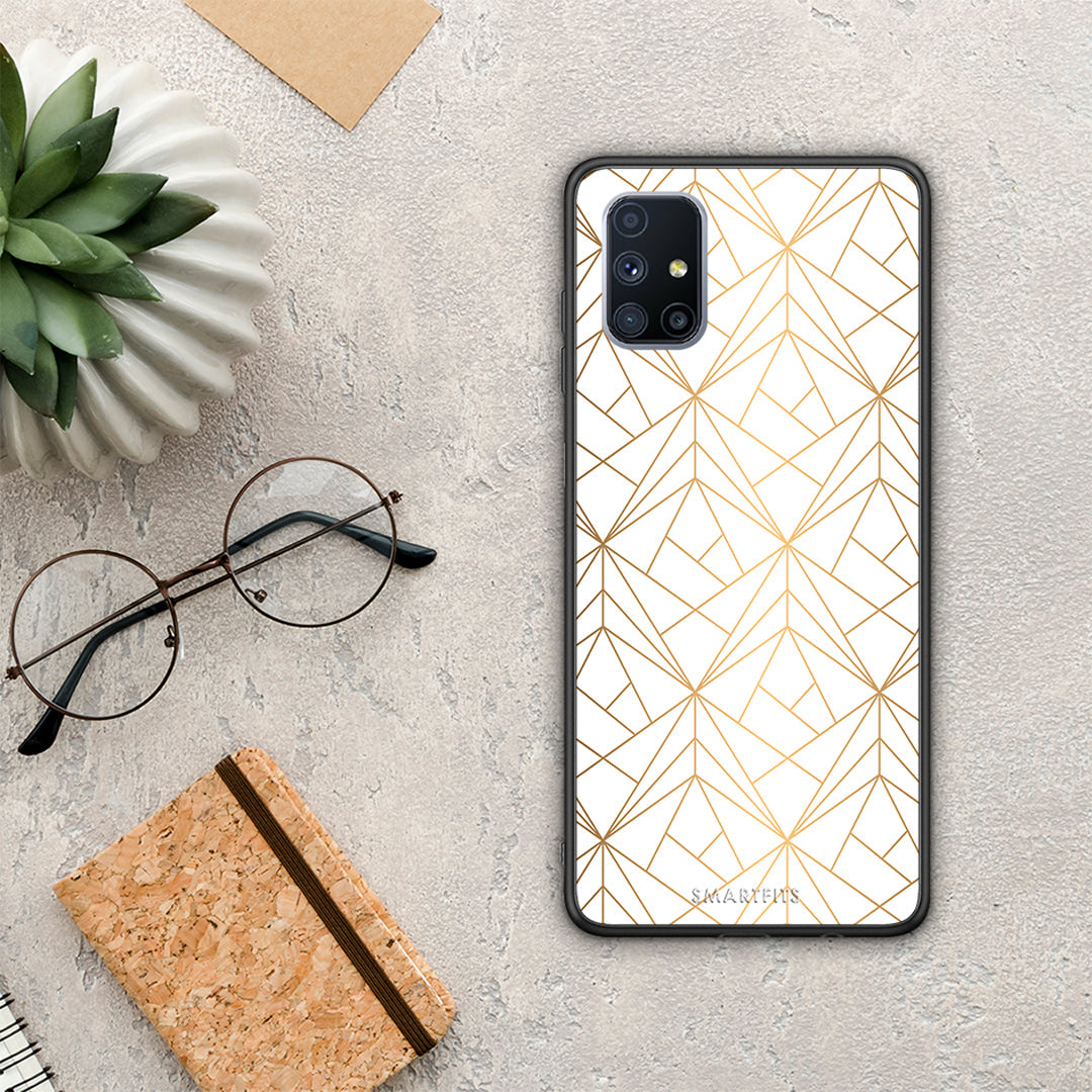 Geometric Luxury White - Samsung Galaxy M51 θήκη