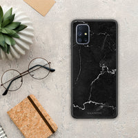 Thumbnail for Θήκη Samsung Galaxy M51 Marble Black από τη Smartfits με σχέδιο στο πίσω μέρος και μαύρο περίβλημα | Samsung Galaxy M51 Marble Black case with colorful back and black bezels
