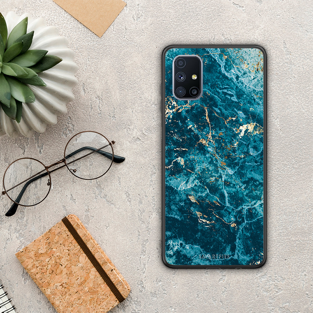 Marble Blue - Samsung Galaxy M51 θήκη