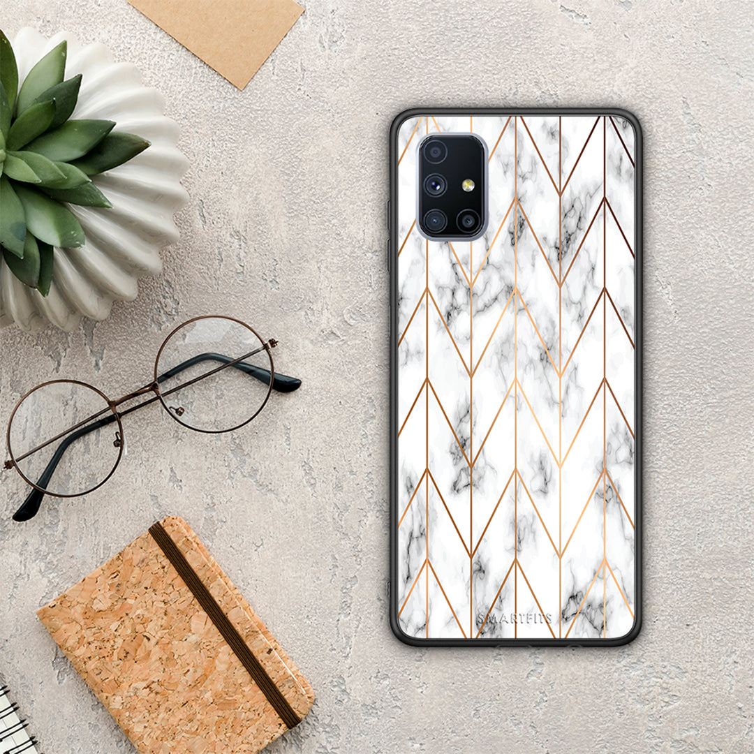 Marble Gold Geometric - Samsung Galaxy M51 θήκη