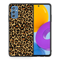 Thumbnail for Θήκη Samsung M52 5G Leopard Animal από τη Smartfits με σχέδιο στο πίσω μέρος και μαύρο περίβλημα | Samsung M52 5G Leopard Animal case with colorful back and black bezels