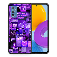 Thumbnail for Θήκη Αγίου Βαλεντίνου Samsung M52 5G Collage Stay Wild από τη Smartfits με σχέδιο στο πίσω μέρος και μαύρο περίβλημα | Samsung M52 5G Collage Stay Wild case with colorful back and black bezels
