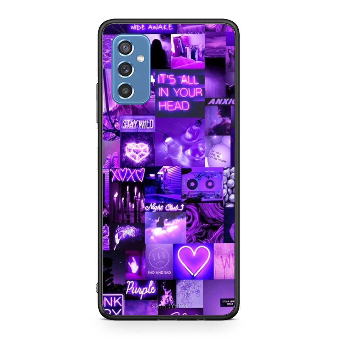 Samsung M52 5G Collage Stay Wild Θήκη Αγίου Βαλεντίνου από τη Smartfits με σχέδιο στο πίσω μέρος και μαύρο περίβλημα | Smartphone case with colorful back and black bezels by Smartfits